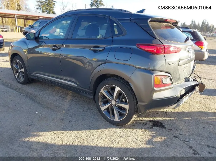 2021 Hyundai Kona Limited VIN: KM8K3CA55MU601054 Lot: 40812042