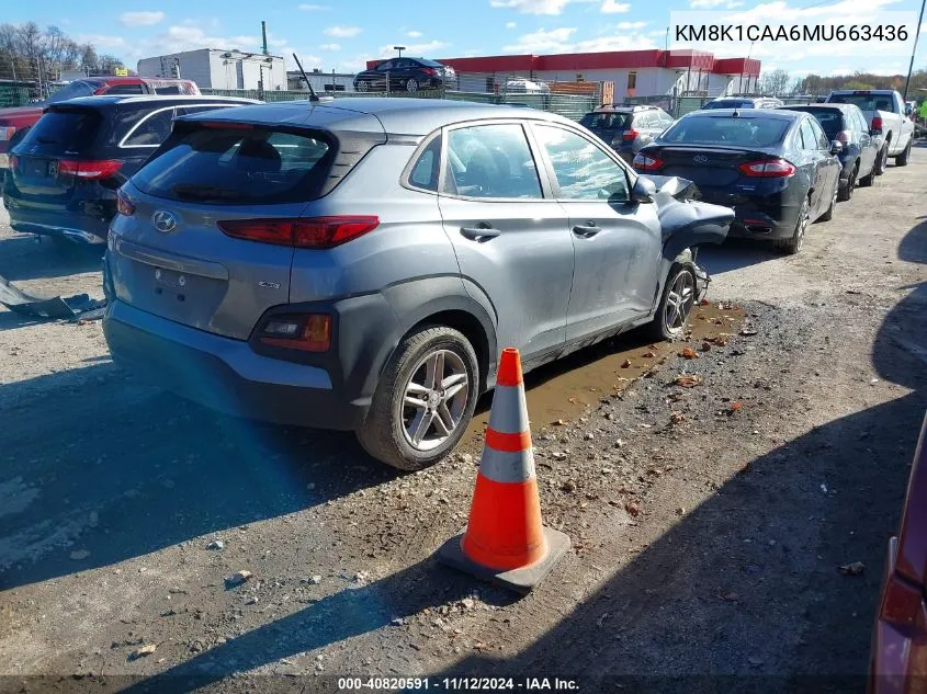 KM8K1CAA6MU663436 2021 Hyundai Kona Se