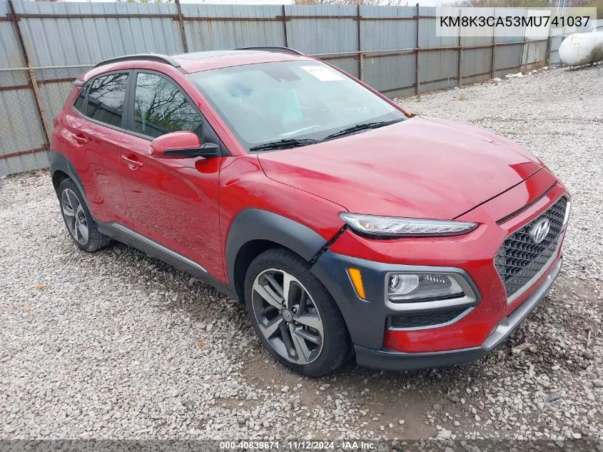 KM8K3CA53MU741037 2021 Hyundai Kona Limited