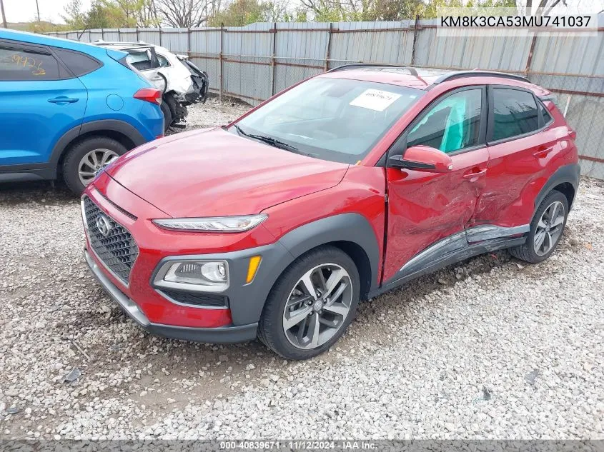 KM8K3CA53MU741037 2021 Hyundai Kona Limited