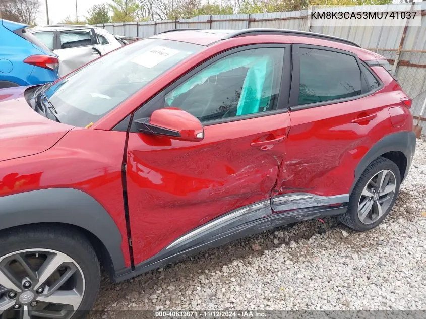 KM8K3CA53MU741037 2021 Hyundai Kona Limited