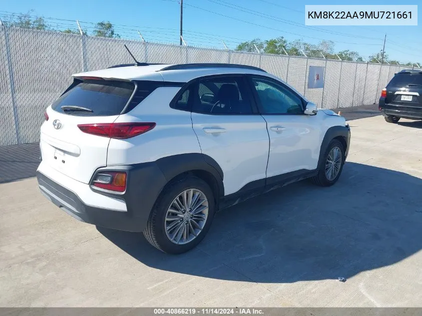 KM8K22AA9MU721661 2021 Hyundai Kona Sel