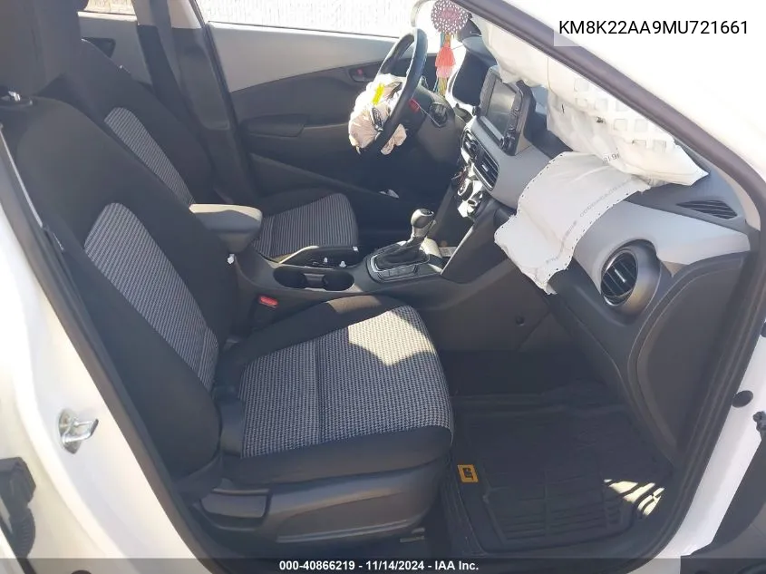 KM8K22AA9MU721661 2021 Hyundai Kona Sel