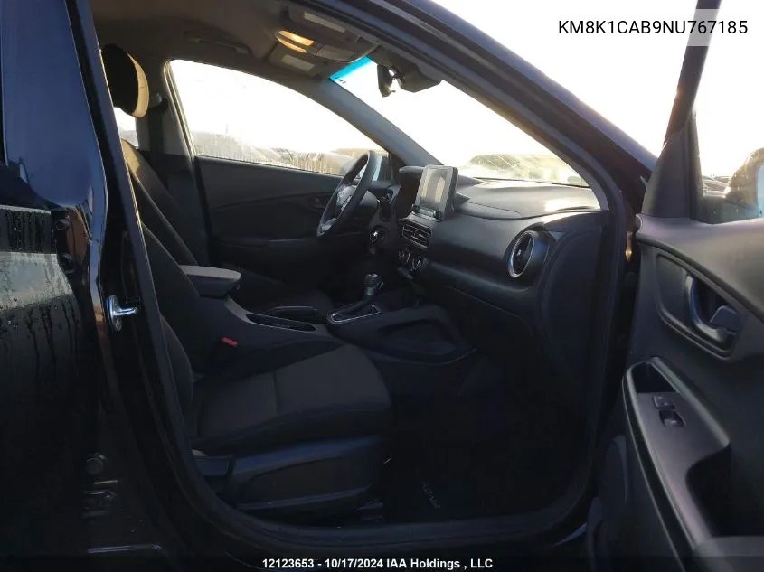 KM8K1CAB9NU767185 2022 Hyundai Kona Se