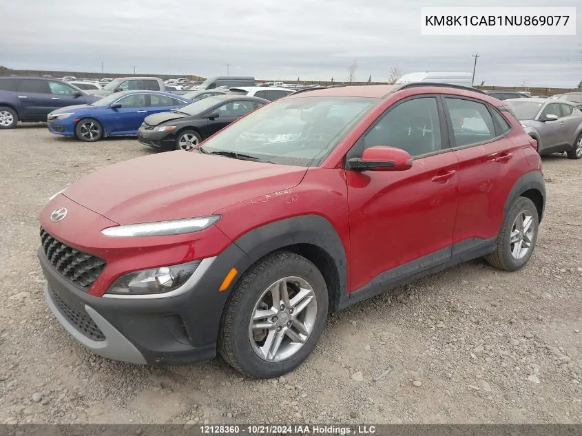 2022 Hyundai Kona Essential Awd Value Edition VIN: KM8K1CAB1NU869077 Lot: 12128360