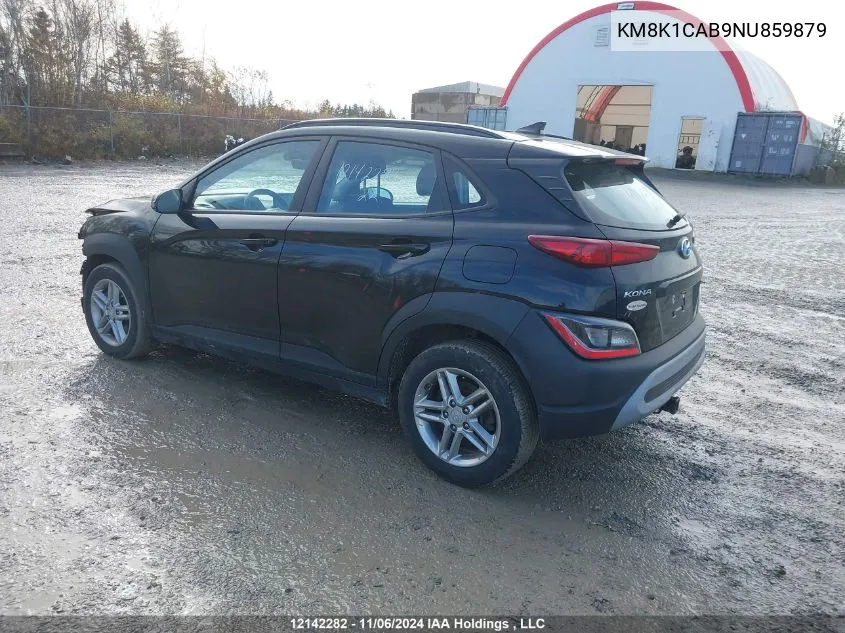 2022 Hyundai Kona Essential Awd VIN: KM8K1CAB9NU859879 Lot: 12142282