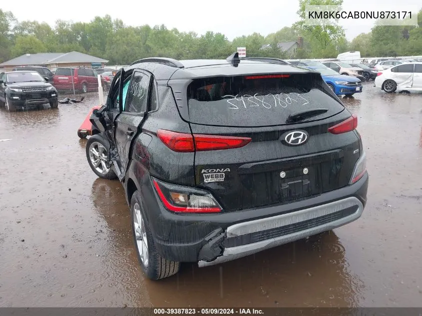 KM8K6CAB0NU873171 2022 Hyundai Kona Sel