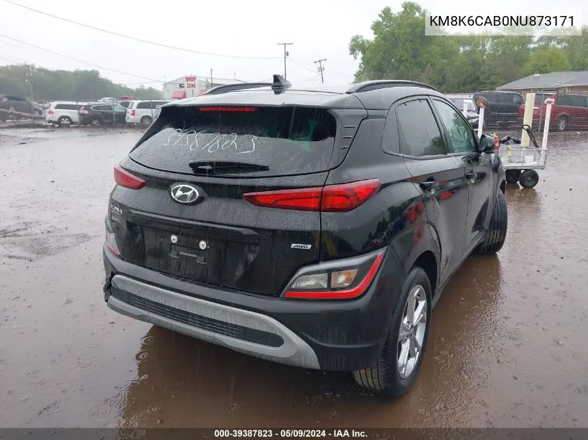 KM8K6CAB0NU873171 2022 Hyundai Kona Sel