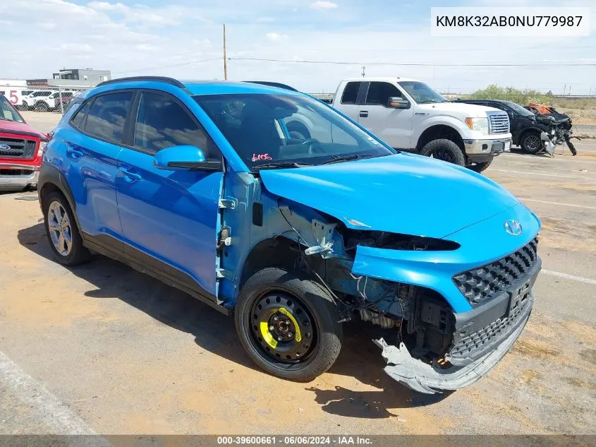 KM8K32AB0NU779987 2022 Hyundai Kona Sel