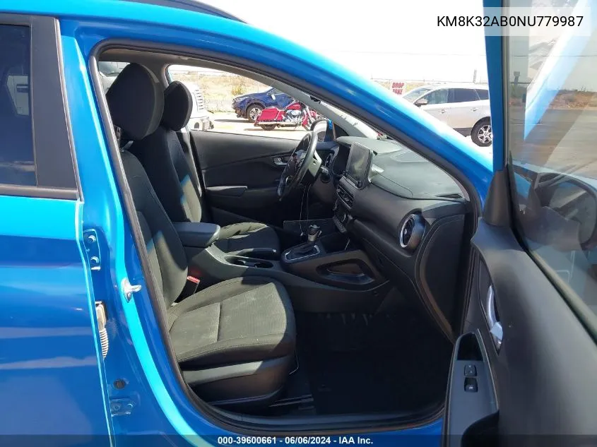 KM8K32AB0NU779987 2022 Hyundai Kona Sel