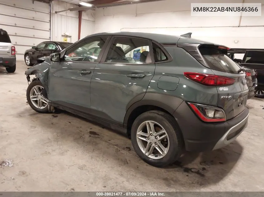 KM8K22AB4NU846366 2022 Hyundai Kona Se