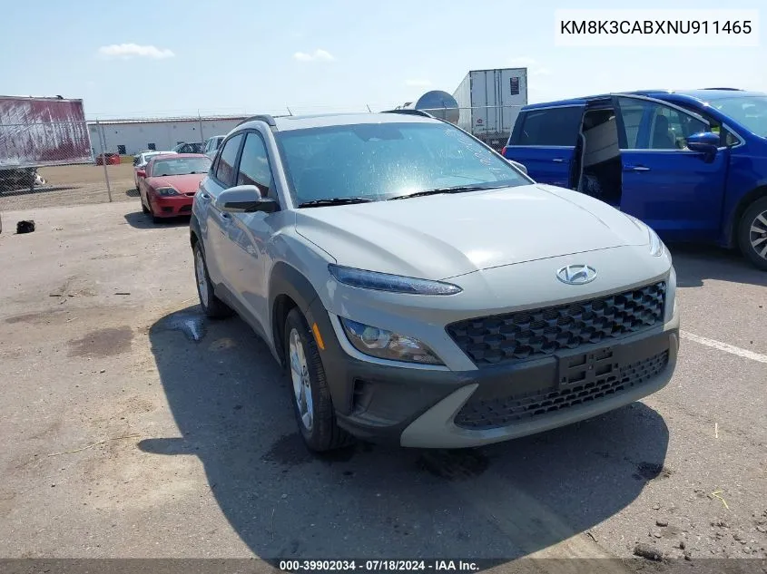 2022 Hyundai Kona Sel VIN: KM8K3CABXNU911465 Lot: 39902034