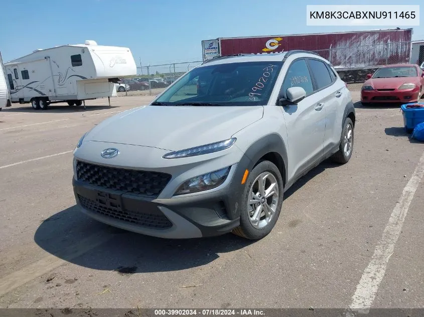 2022 Hyundai Kona Sel VIN: KM8K3CABXNU911465 Lot: 39902034