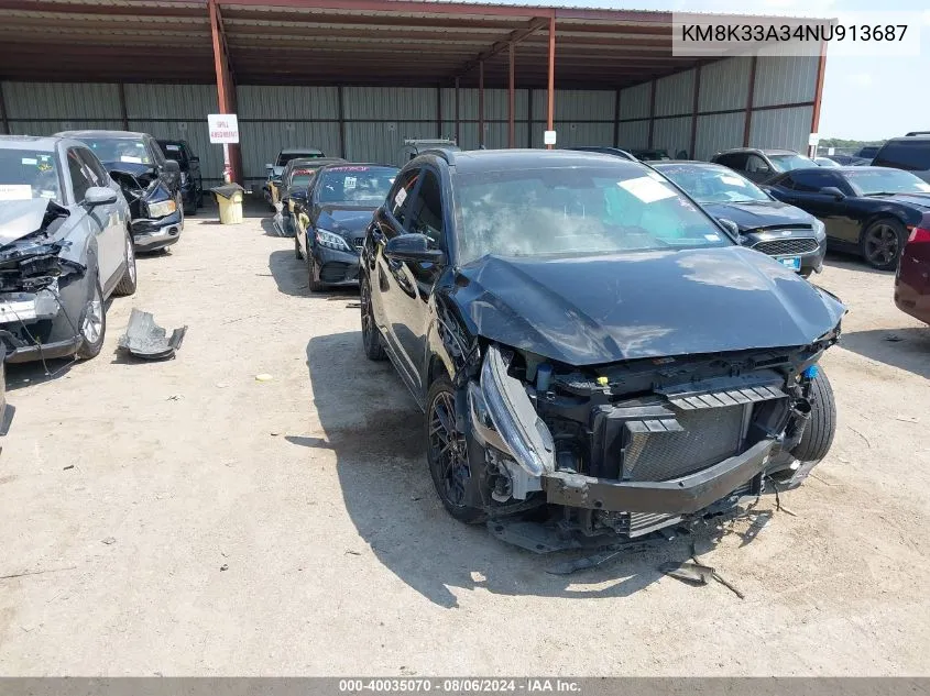 KM8K33A34NU913687 2022 Hyundai Kona N Line