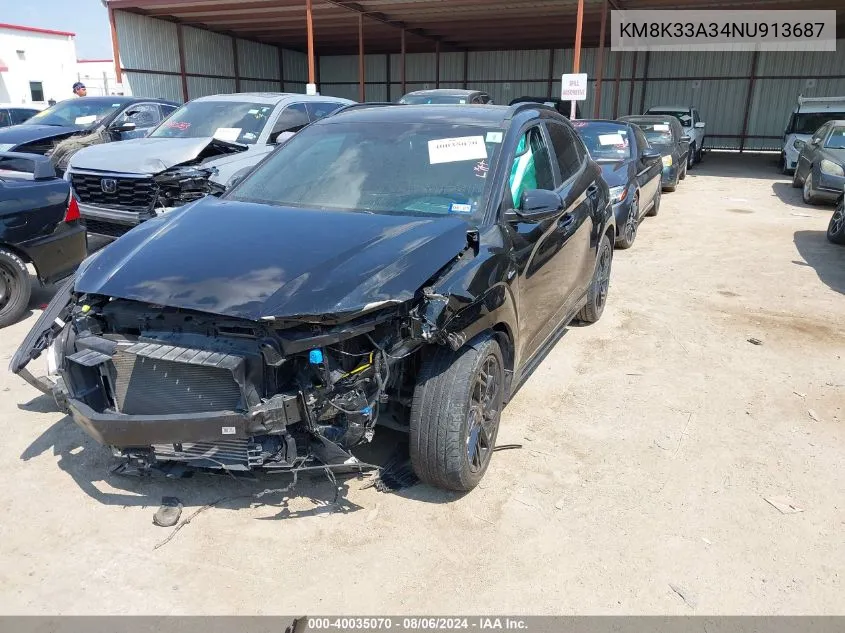 KM8K33A34NU913687 2022 Hyundai Kona N Line