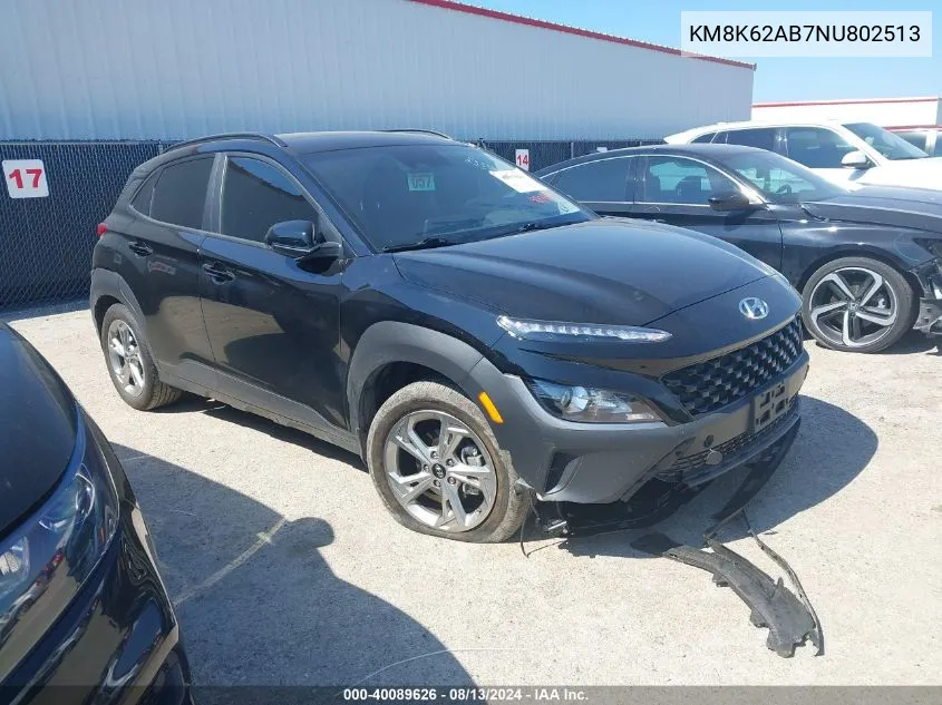 KM8K62AB7NU802513 2022 Hyundai Kona Sel