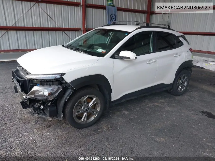 KM8K6CAB2NU806927 2022 Hyundai Kona Sel