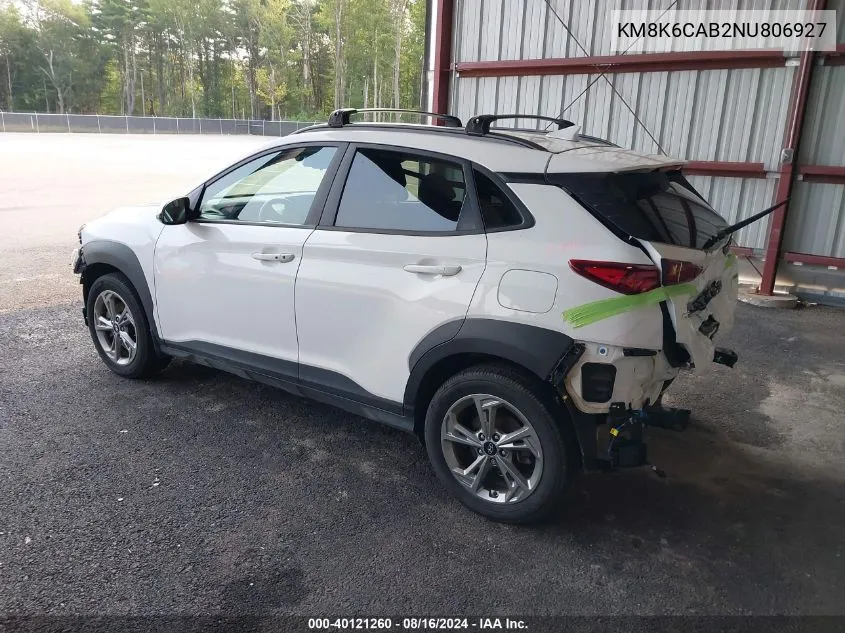 KM8K6CAB2NU806927 2022 Hyundai Kona Sel