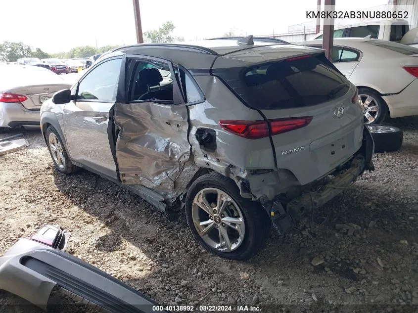 KM8K32AB3NU880652 2022 Hyundai Kona Sel