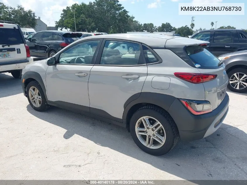 KM8K22AB3NU768730 2022 Hyundai Kona Se