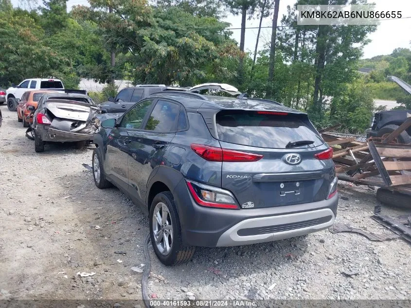 KM8K62AB6NU866655 2022 Hyundai Kona Sel