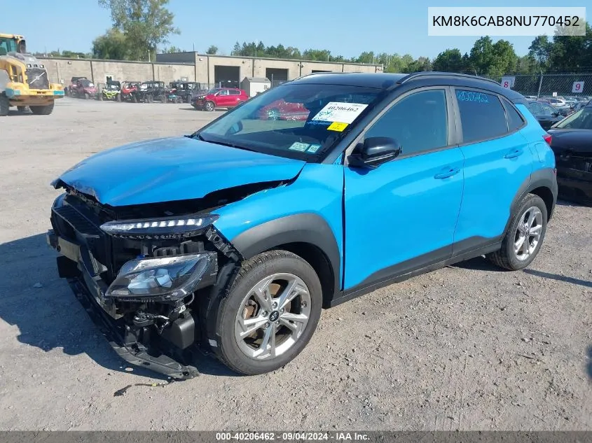 KM8K6CAB8NU770452 2022 Hyundai Kona Sel