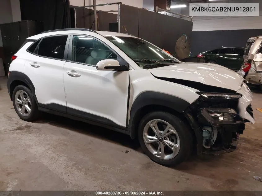 2022 Hyundai Kona Sel VIN: KM8K6CAB2NU912861 Lot: 40250736