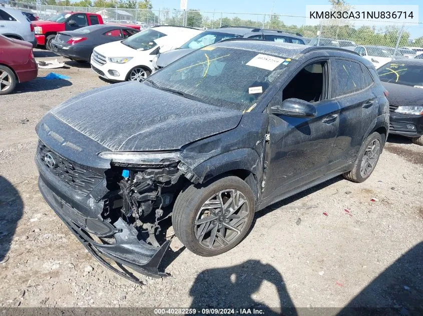 KM8K3CA31NU836714 2022 Hyundai Kona N Line