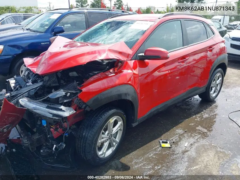 KM8K62AB1NU871343 2022 Hyundai Kona Sel