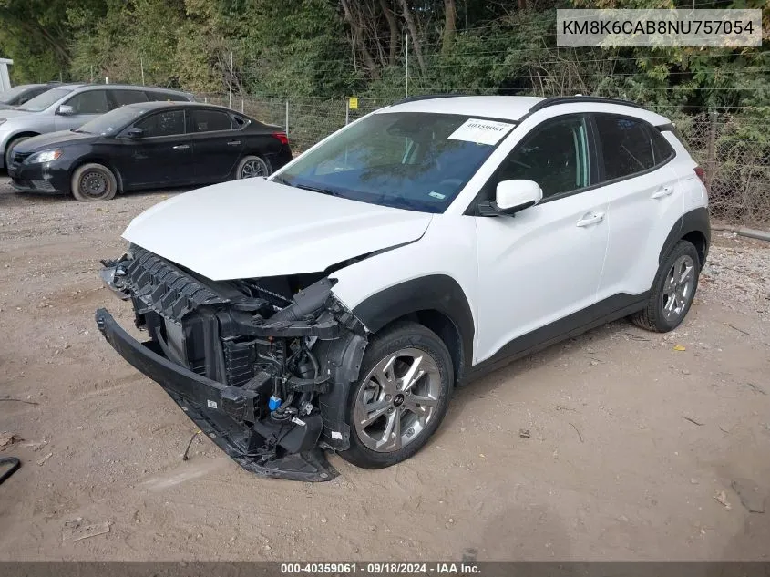 2022 Hyundai Kona Sel VIN: KM8K6CAB8NU757054 Lot: 40359061