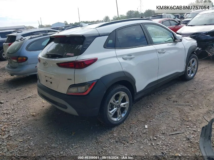 2022 Hyundai Kona Sel VIN: KM8K6CAB8NU757054 Lot: 40359061