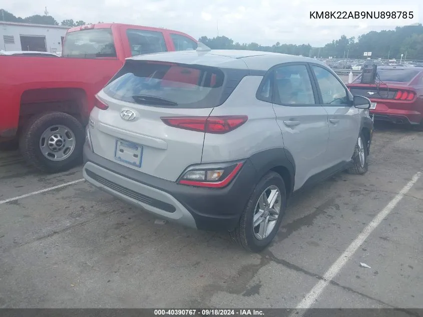 2022 Hyundai Kona Se VIN: KM8K22AB9NU898785 Lot: 40390767