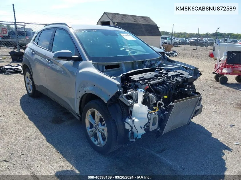 2022 Hyundai Kona Sel VIN: KM8K6CAB8NU872589 Lot: 40398139