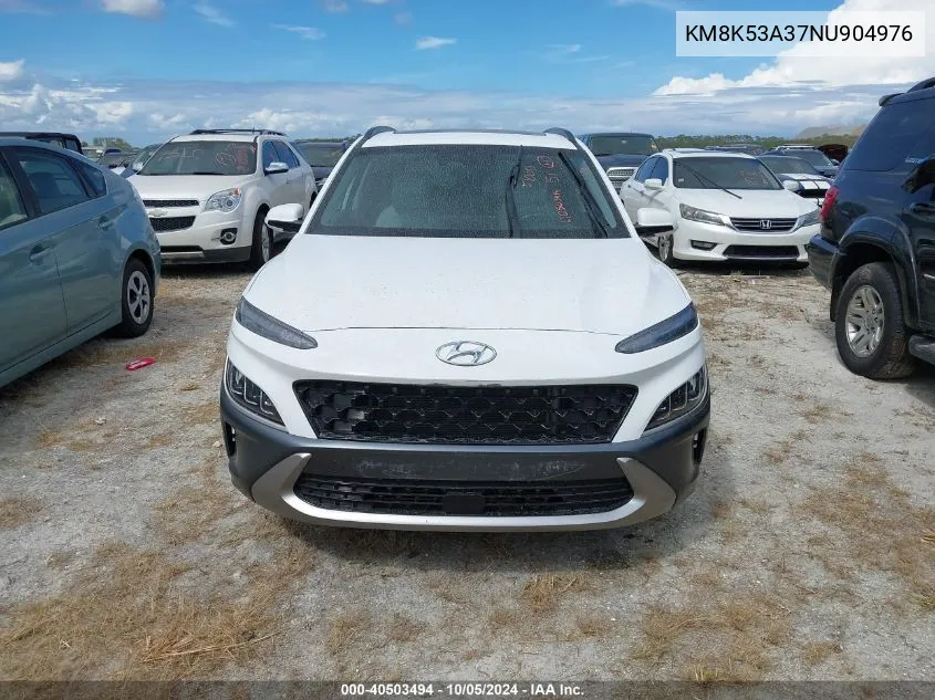 2022 Hyundai Kona Limited VIN: KM8K53A37NU904976 Lot: 40503494