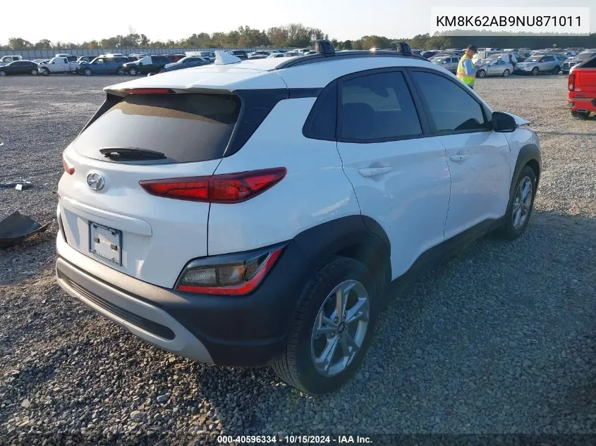 KM8K62AB9NU871011 2022 Hyundai Kona Sel