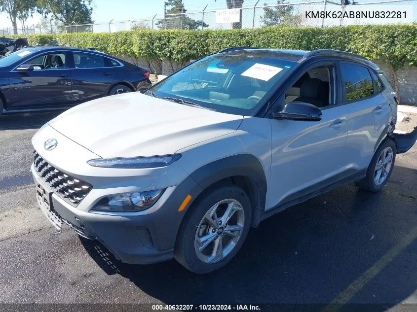 KM8K62AB8NU832281 2022 Hyundai Kona Sel