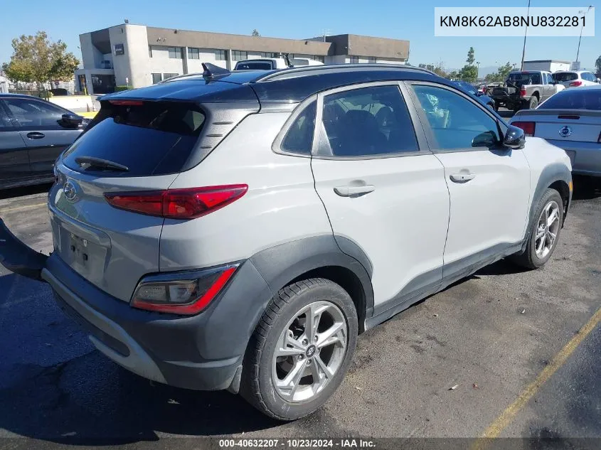 KM8K62AB8NU832281 2022 Hyundai Kona Sel