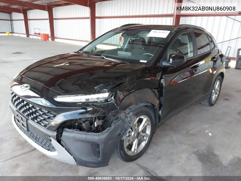 KM8K32AB0NU860908 2022 Hyundai Kona Sel