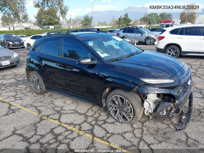 KM8K33A34NU820829 2022 Hyundai Kona N Line