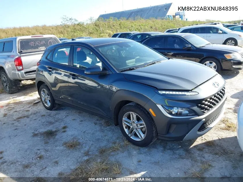 2022 Hyundai Kona Se VIN: KM8K22ABXNU848395 Lot: 40674571