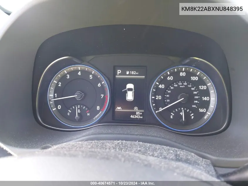 KM8K22ABXNU848395 2022 Hyundai Kona Se