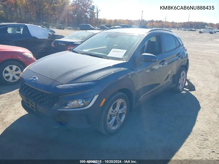 2022 Hyundai Kona Sel VIN: KM8K6CAB6NU888435 Lot: 40688515