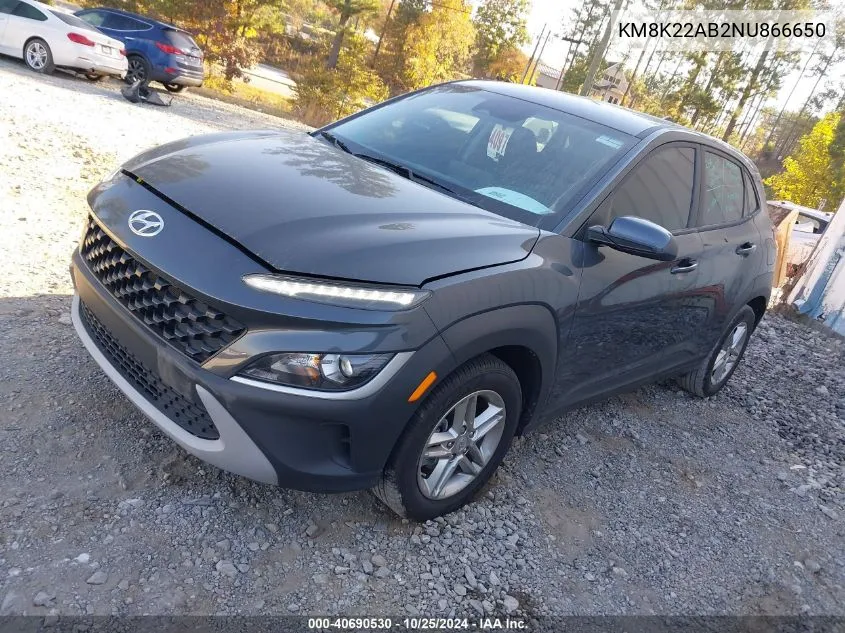 KM8K22AB2NU866650 2022 Hyundai Kona Se