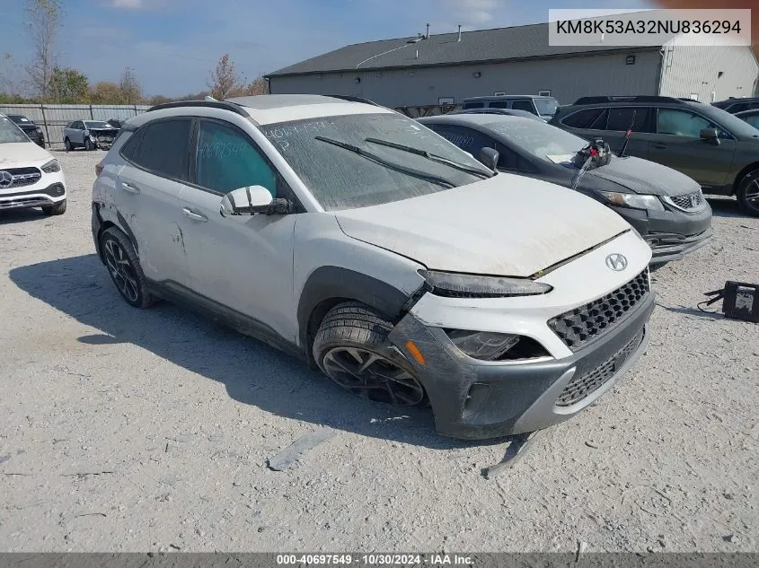 KM8K53A32NU836294 2022 Hyundai Kona Limited