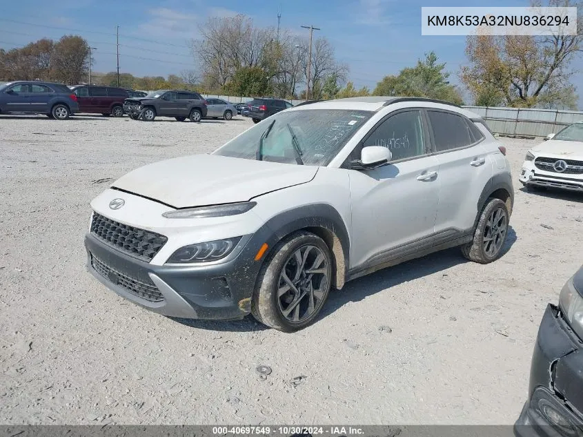 KM8K53A32NU836294 2022 Hyundai Kona Limited