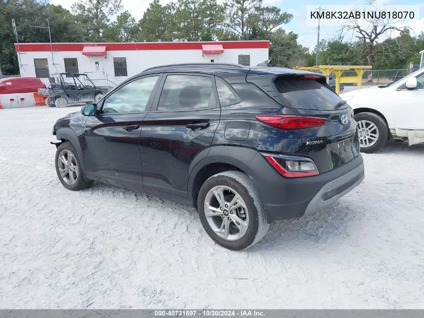 KM8K32AB1NU818070 2022 Hyundai Kona Sel