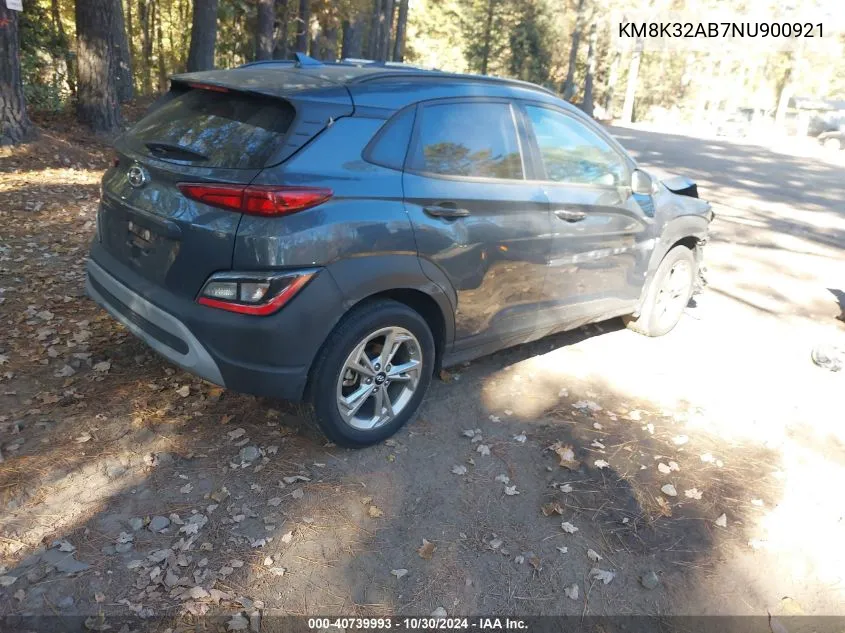 2022 Hyundai Kona Sel VIN: KM8K32AB7NU900921 Lot: 40739993