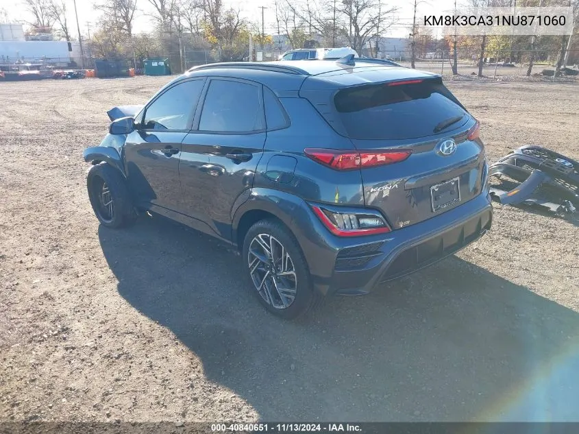 KM8K3CA31NU871060 2022 Hyundai Kona N Line