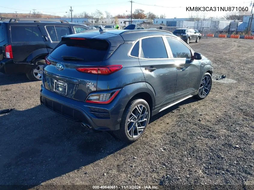 KM8K3CA31NU871060 2022 Hyundai Kona N Line