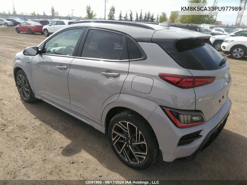 2023 Hyundai Kona N Line VIN: KM8K5CA33PU977989 Lot: 12091980